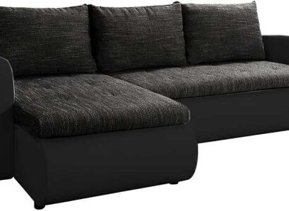 Berlin Sofa Bed Black closeup By climax Furniture