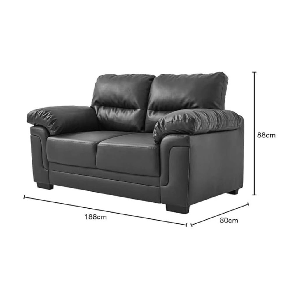 Kansas 2 Seater sofa in Black color