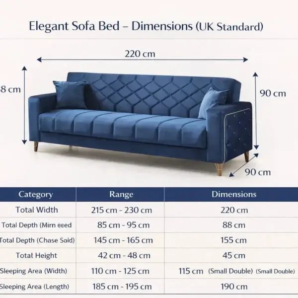 Melissa Sofa Bed Ultimate Stylish & Functional UK-Made