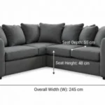 Premium Double Corner Sofa Dimensions