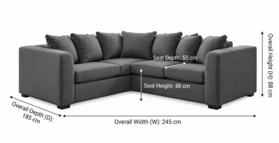 Premium Double Corner Sofa Dimensions