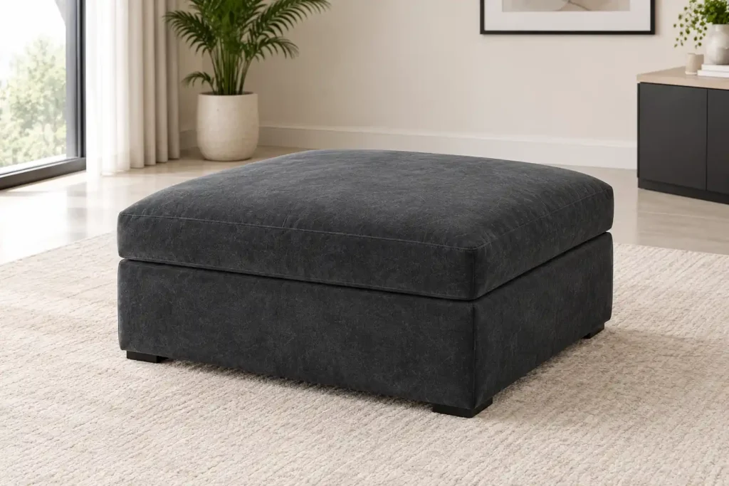 Savoy U Shape Modular Sofa footstool- plush velvet fabric