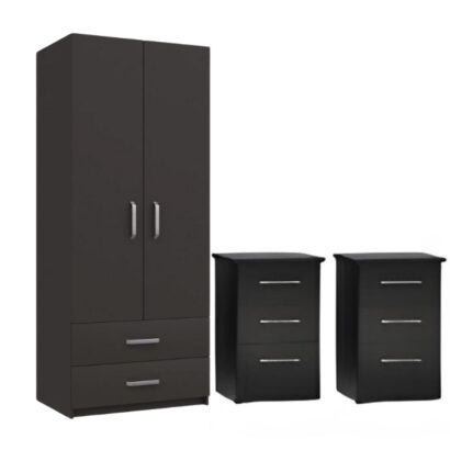 2 Door 2 Drawers Wardrobe Set