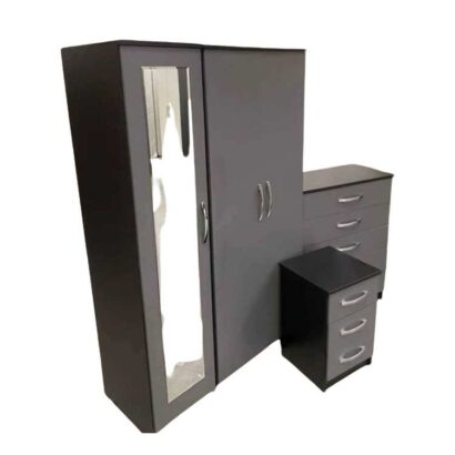 3-Door 1-Mirror Adjustable Drawers Wardrobe: Versatile and stylish storage solution