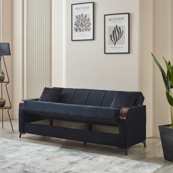 Vermont Sofa Bed | 3 Seater Black UK-Made