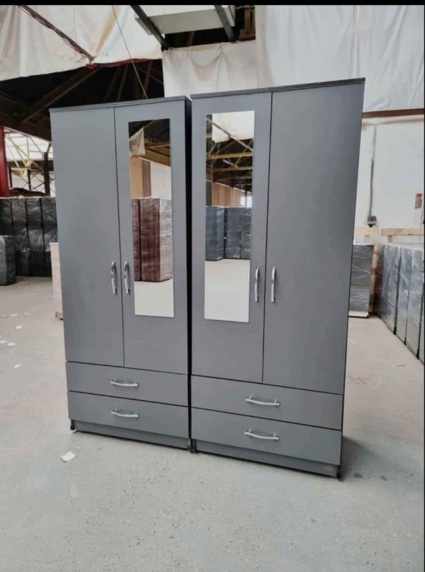 4 Door 4 Drawer Mirrored Wardrobe