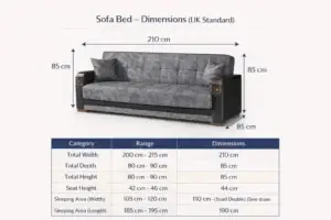 Black Arte 3 Sofa Bed Luxury Comfort & Modern Style UK