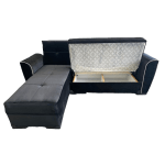 Black Tual Corner Sofa Bed