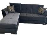 Black Tual Corner Sofa Bed