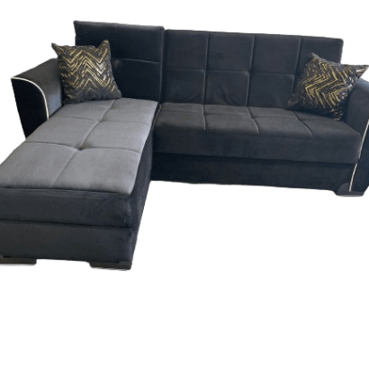 Black Tual Corner Sofabed