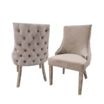 Button Back Chair