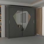 150cm Diamond Wardrobe | Premium Sliding Mirror Design UK