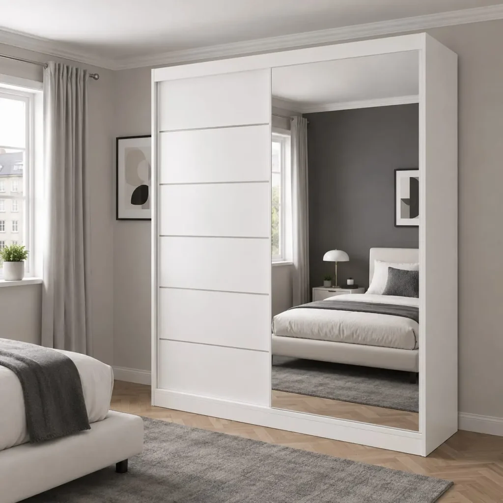 Infinity 180cm Sliding Mirror Wardrobe