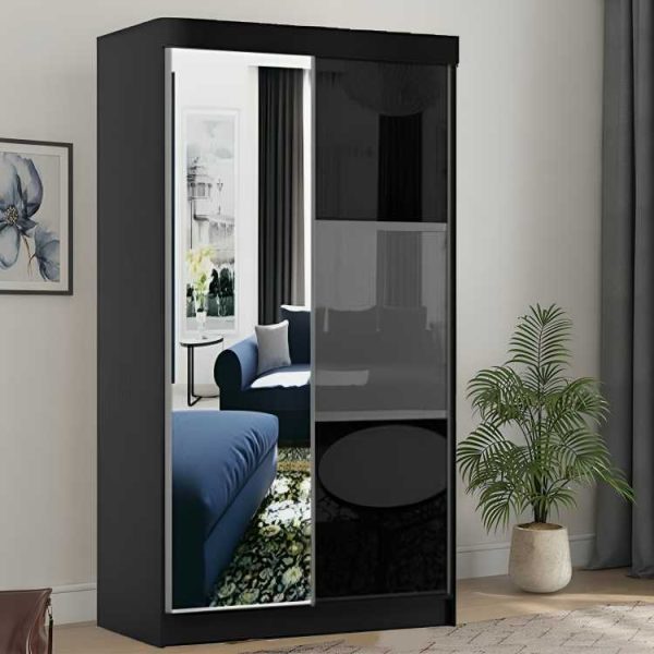 MANHATTAN BLACK HIGH GLOSS 120CM 1