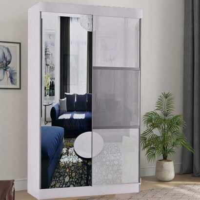 Manhattan-High-Gloss-Sliding-Mirror-Wardrobe-120cm-White.