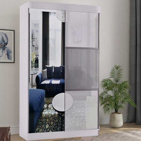 Manhattan-High-Gloss-Sliding-Mirror-Wardrobe-120cm-White.