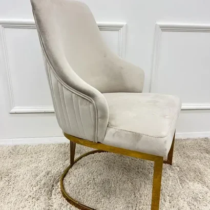 Chelmsford Velvet Gold Frame Chair