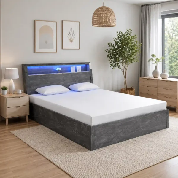 Rugby bed in black color