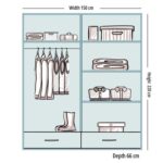 Syclia High Gloss Sliding Wardrobe