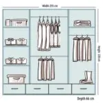 Sycle High Gloss Sliding Mirror - 3 door Dimension - UK