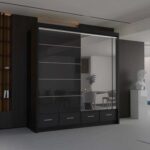 Syclia High Gloss Sliding Wardrobe