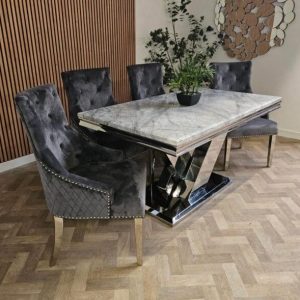 Sylvia Marble Dining Table