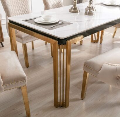 Sorrento Rectangle Ceramic Table with Victoria Chairs