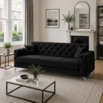 Zumrut 3 Seater Sofa Bed in Black Colour