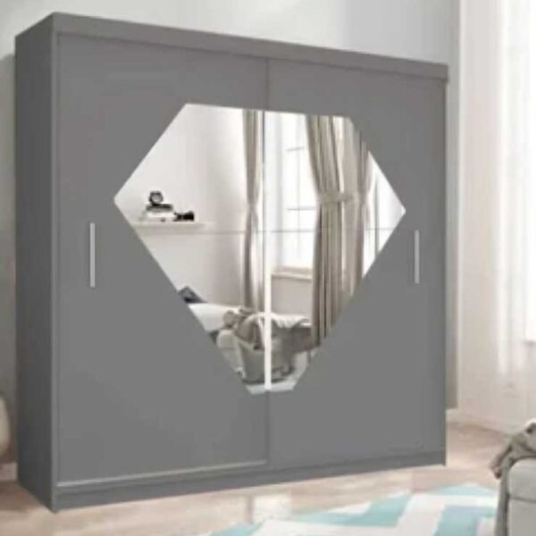 Diamond-Sliding-Wardrobe-150cm-black