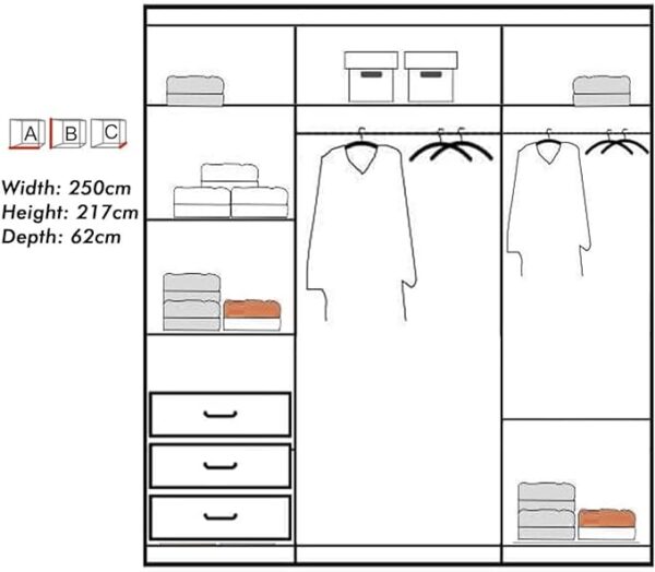 royal-slidng-mirror-wardrobe-250cm-dimension