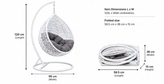 Swing chair Dimensions