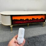 Tv Unit Golden And White color