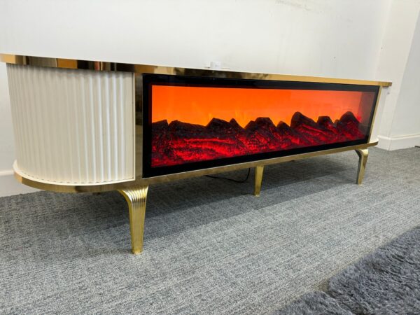 Tv Unit Golden And White color