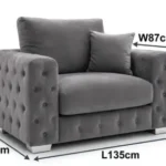 Ashton Velvet Armchair Sofa -climax-furniture