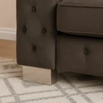 Ashton velvet Armchair sofa - Leg closeup