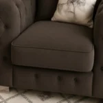 Ashton velvet Armchair sofa - Seat closeup