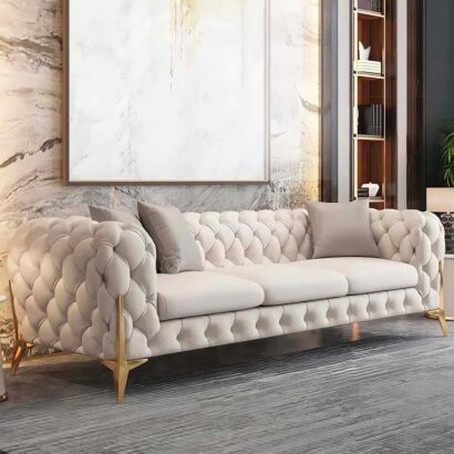 Italian Chesterfeild Hand Upholstered Sofa