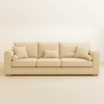 Lilly 4 Seater Sofa in cream color