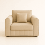 Lilly Single 1 Seater sofa in Cream color