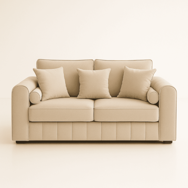 Lilly Single 2 Seater sofa in Cream color