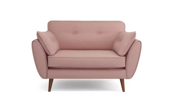 Zinc Single Seater Sofa With blush Color