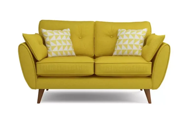 Zinc 2 Seater Sofa With Yellow Color