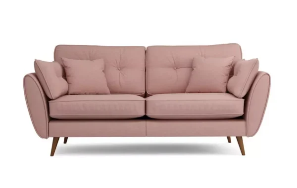 Zinc 3 seater Sofa Blush Color