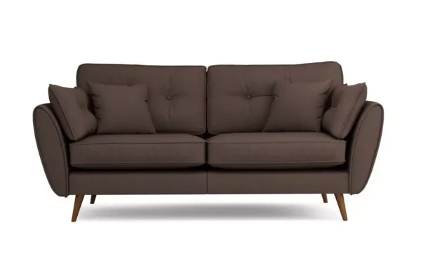 Zinc 3 seater Sofa Chocolate Color