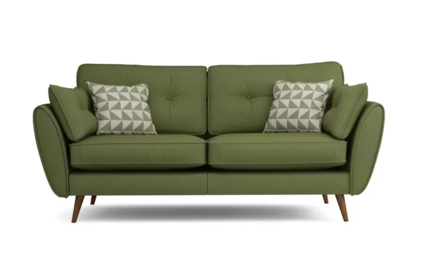 Zinc 3 seater Sofa Green Color