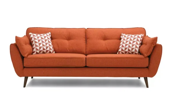 Zinc 4 seater Orange Color Sofa