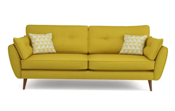 Zinc 4 seater Yellow Color Sofa