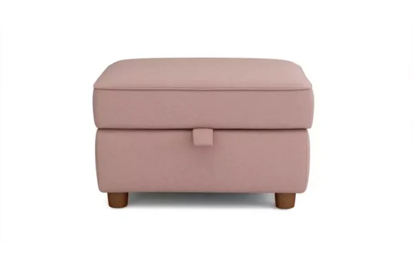 Zinc Footstool With Blush Color