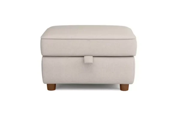 Zinc Footstool With Cream Color Footstool