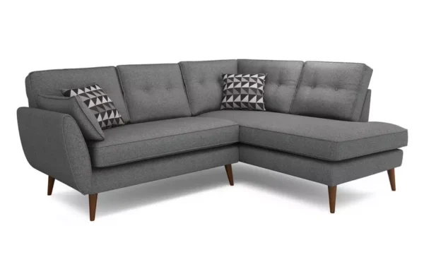 Left Hand Facing Arm Corner Sofa With charcoal Color